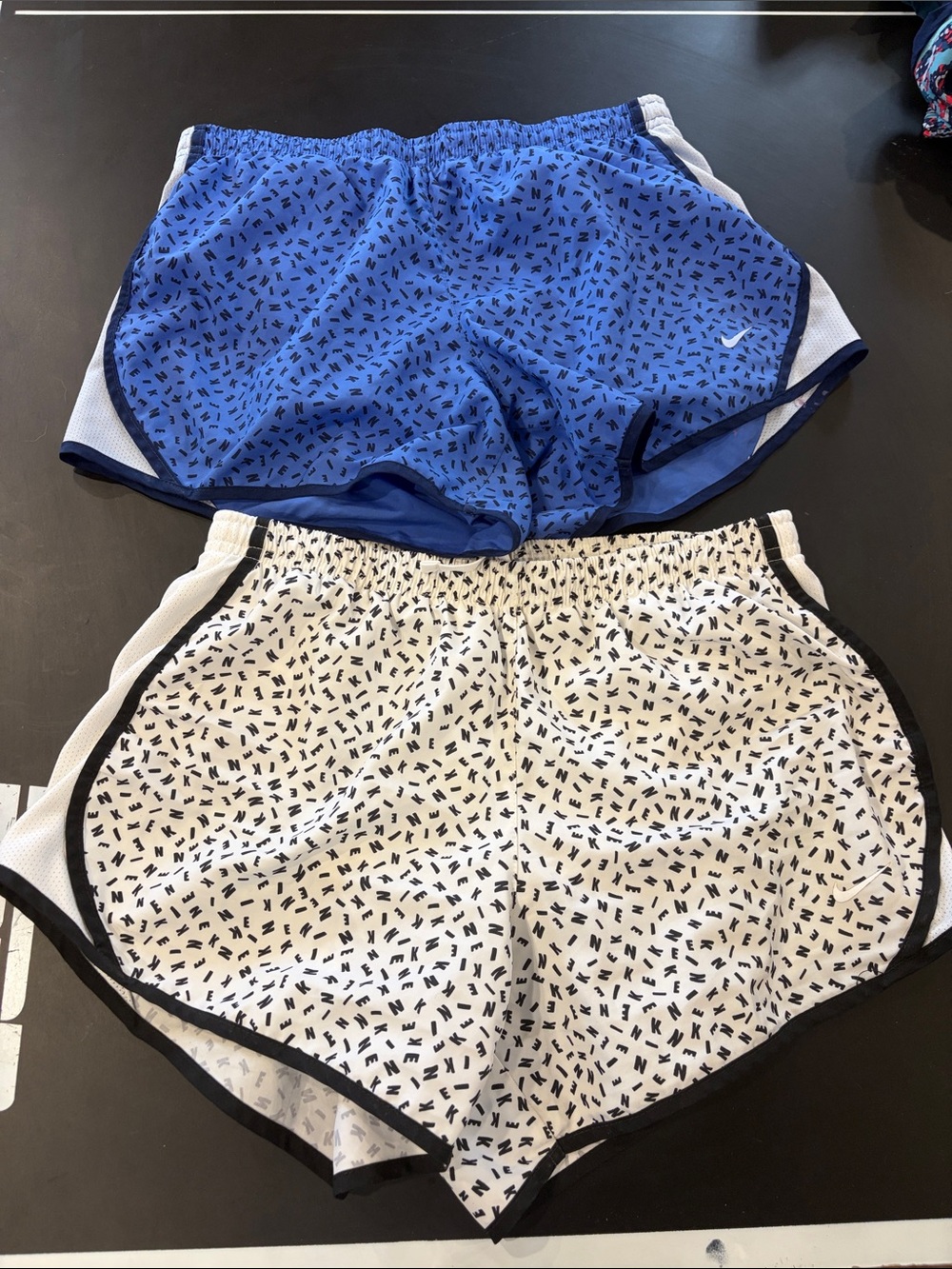 Nike Blue & White Printed Dri-FIT Running Shorts Duo